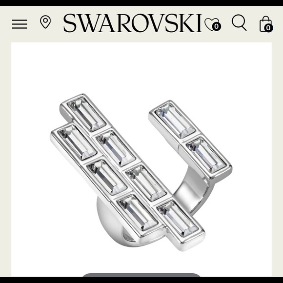 Atelier Swarovski fluid Azzurro open ring - Picture 4 of 12